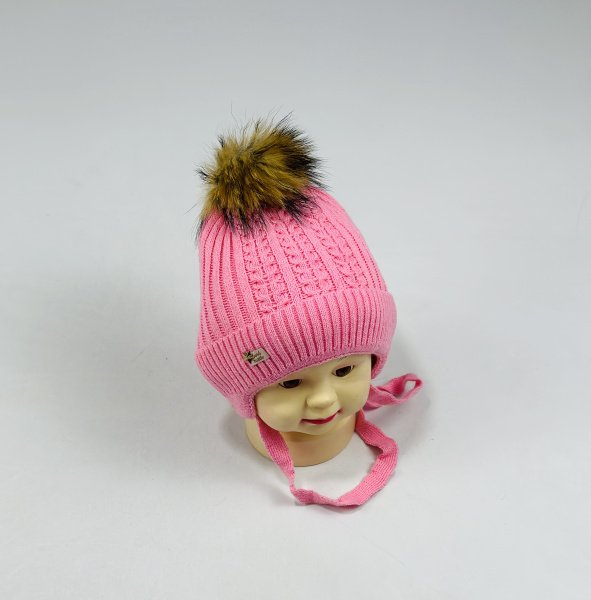 Шапка малютка арт.1027 (т.розовый)